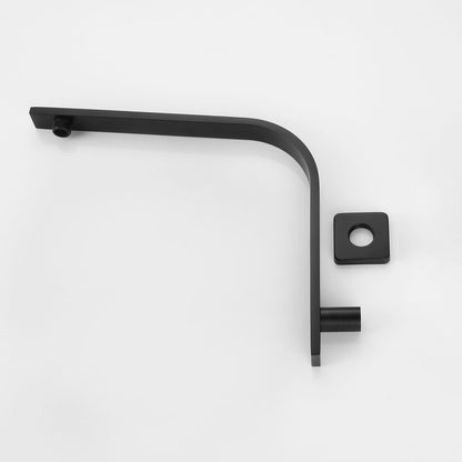 Decaura Rain Shower Head Gooseneck Shower Arm Chrome/Black Round/Square