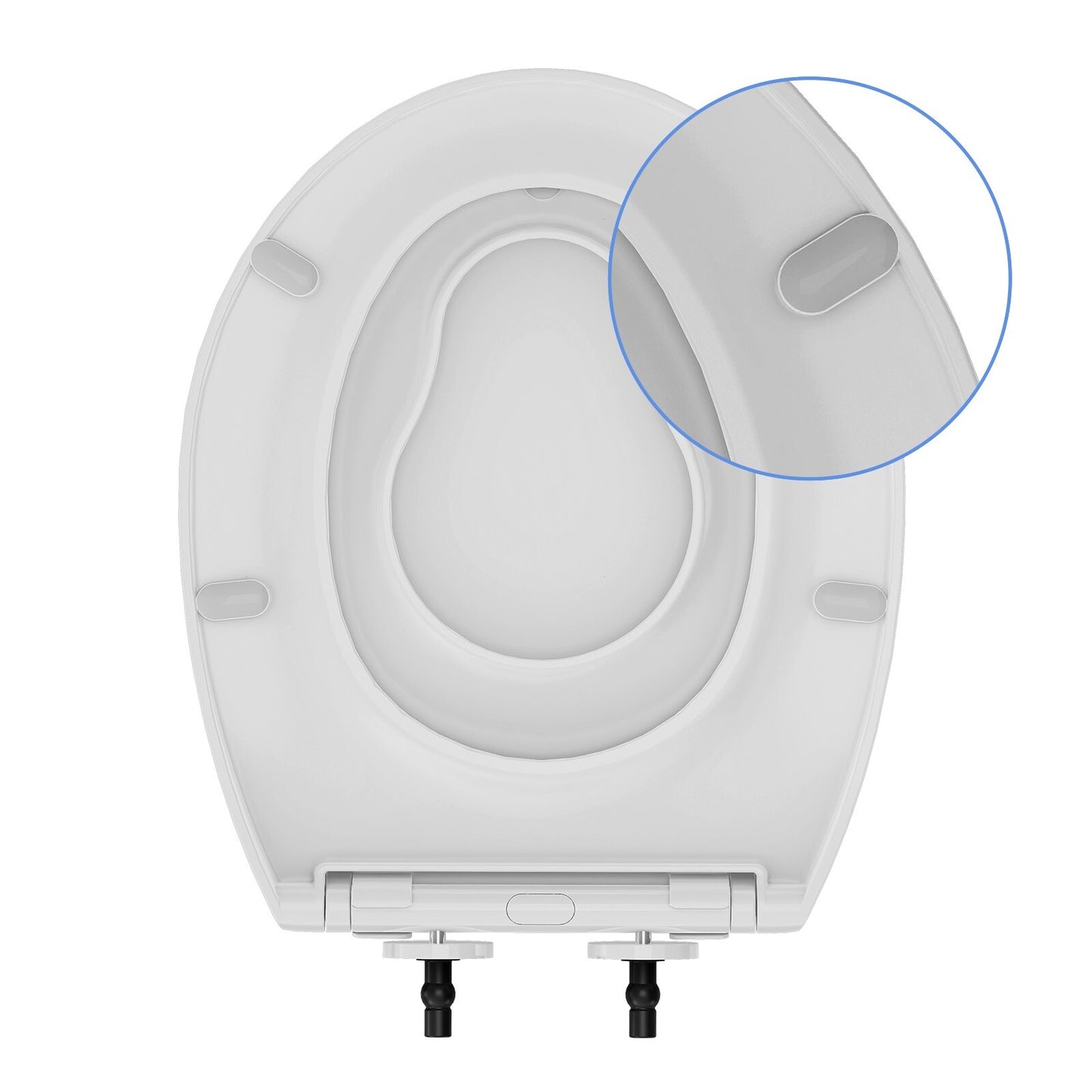 AQUATIZ Round Toilet Seat with Built-in Potty Training Seat, 2-in-1 Family Toile