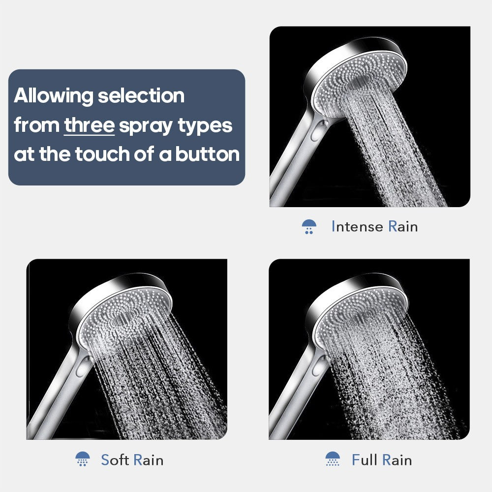 Decaura Shower Handset Hand Held Shower Head Set Chrome 13mm Spray Shower Taps