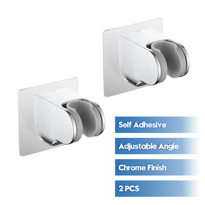 Decaura 2PCS Hand Held Shower Head Holder Wall Mount Self Adhesive Chrome