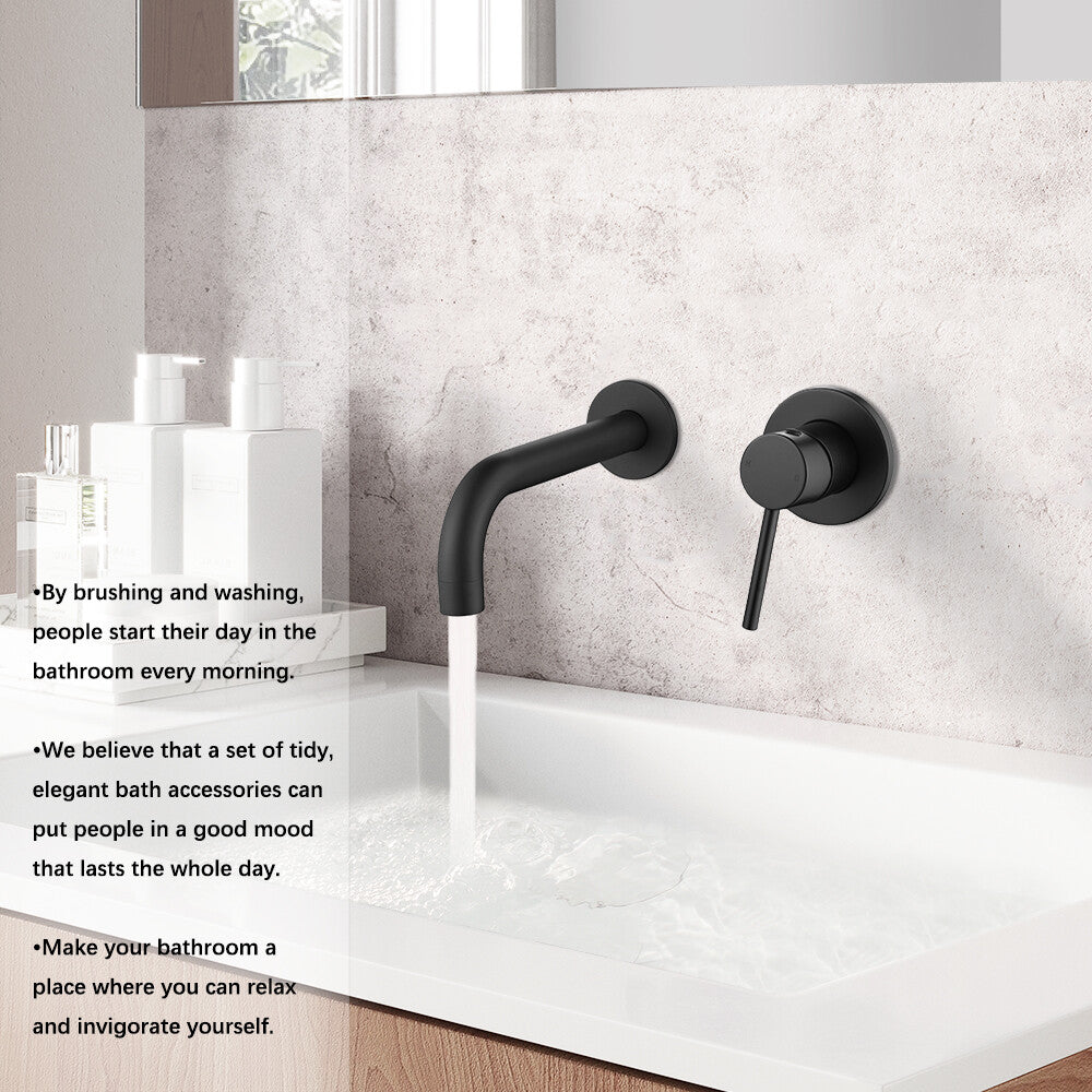 Decaura Bath Spout Wall Water Spout Basin Shower Mixer Taps Tapware Set Bathroom