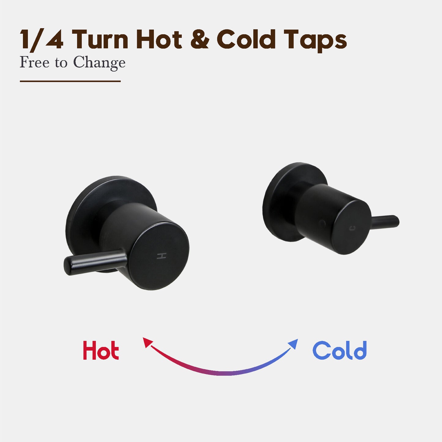 Decaura Shower Taps Brass Tapware Mixer Tap Brushed Gold/Black/Gunmetal/Nickel