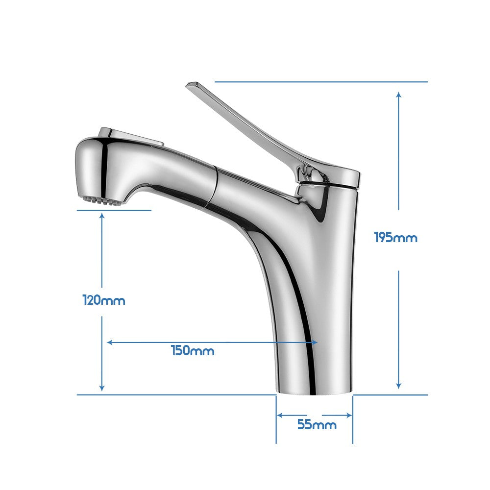 Decaura Bathroom Basin Mixer Tap Vanity Faucet Single Handle Tapware Tall/Small