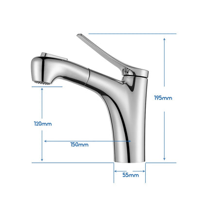 Decaura Bathroom Basin Mixer Tap Vanity Faucet Single Handle Tapware Tall/Small