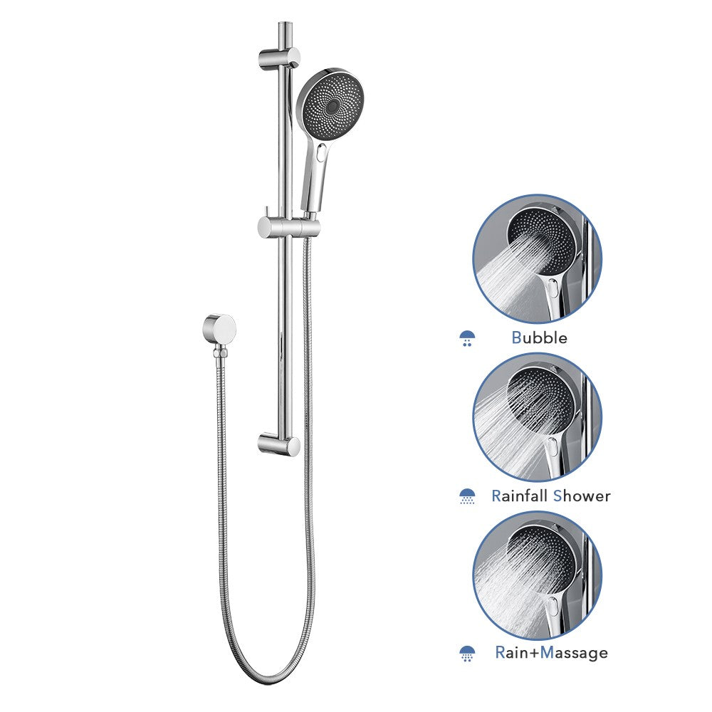 Decaura Hand Held Shower Head On Sliding Rail Set Shower Mixer Tap Wall Tapware