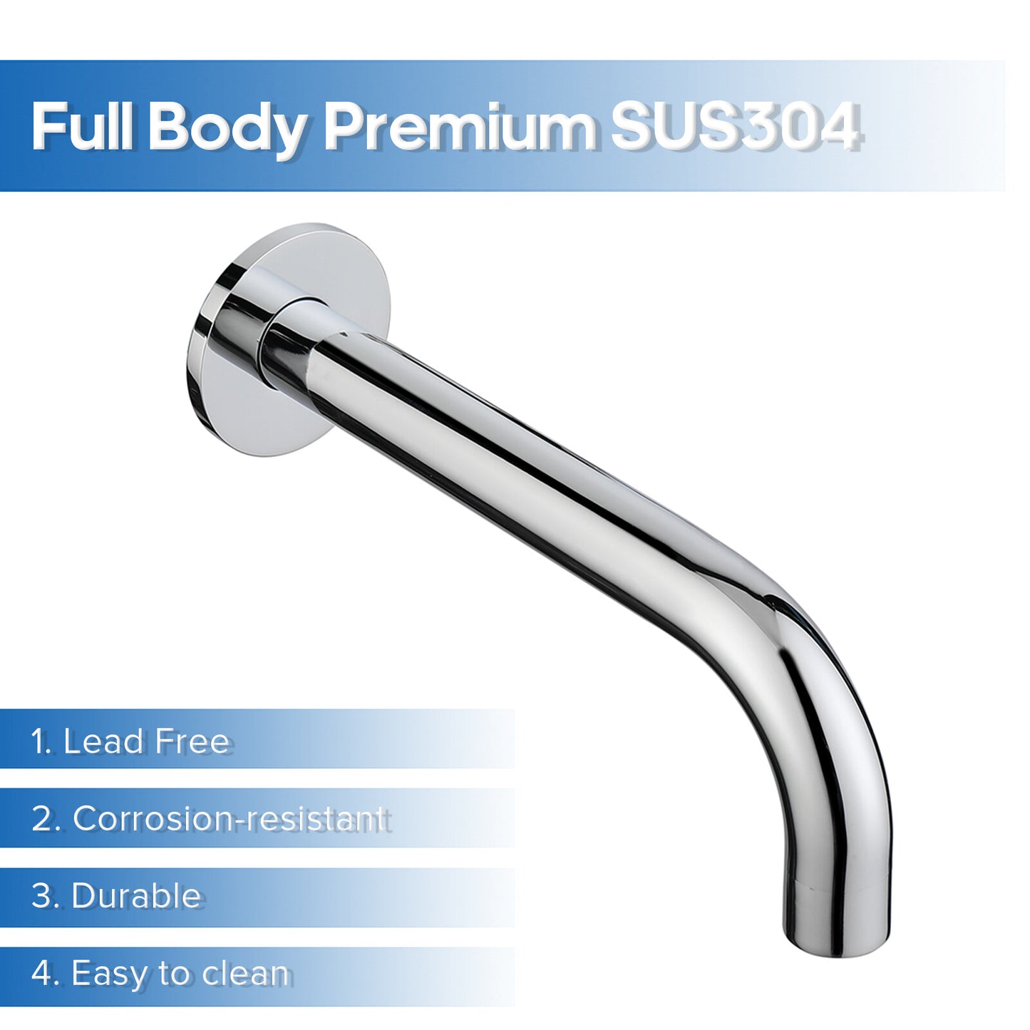 Decaura Bath Spout Wall Water Spout Basin Shower Mixer Taps Tapware Set Bathroom