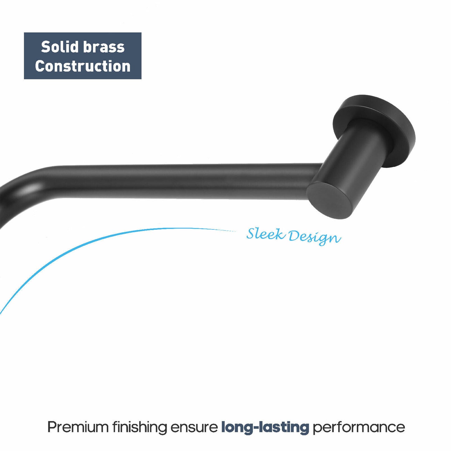 Decaura Shower Head Set Black 9" Rainfall Round Bathroom Wall Mount Mixer Taps