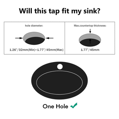 Decaura Bathroom Basin Mixer Tap Vanity Sink Taps Chrome pull out 2-Mode Sprayer