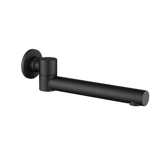 Decaura Bath Spout Brass 180° Swivel Arm Black Wall Mounted Bathroom Basin
