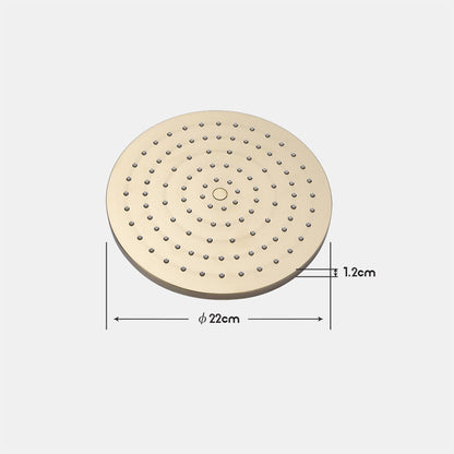 Decaura 9" Rain Shower Head Brushed Gold Overhead Bathroom