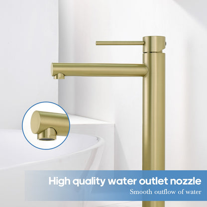 Decaura Bathroom Basin Mixer Tap Stainless Steel Round Chrome/Brushed/Black/Gold